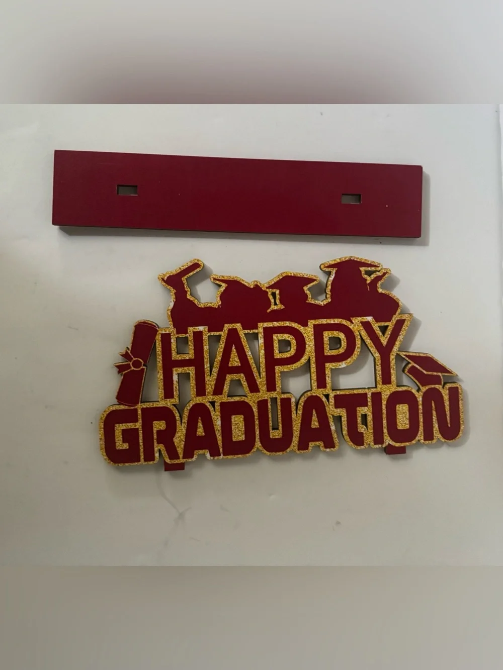 Graduation table signs 4 total & 2 banners maroon & gold
